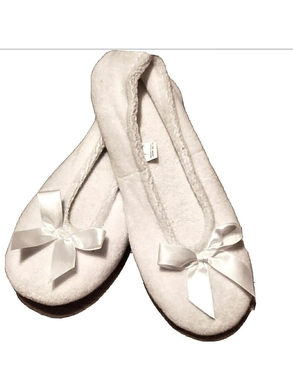 5/6 - ISOTONER | White ballerina Terry slipper